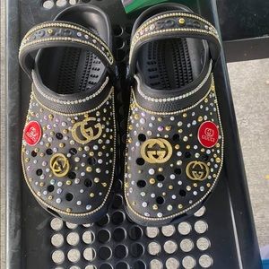 Women’s blinged out crocs size 9